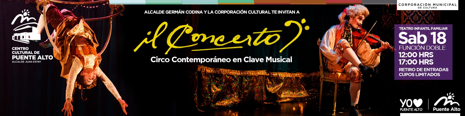 Te invitamos a  disfrutar del teatro en familia con “Il Concerto”.